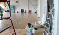 Уборка школ и дошкольных учреждений в Краснодаре - 28 Послестроительная уборка спортивного зала